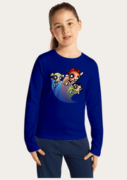Powerpuff Girls Printed Royal Blue T-Shirt By Offmint