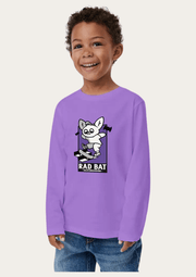 Rad Rabbit Printed Lavender Full Sleeves Kids T-shirt BY Offmint