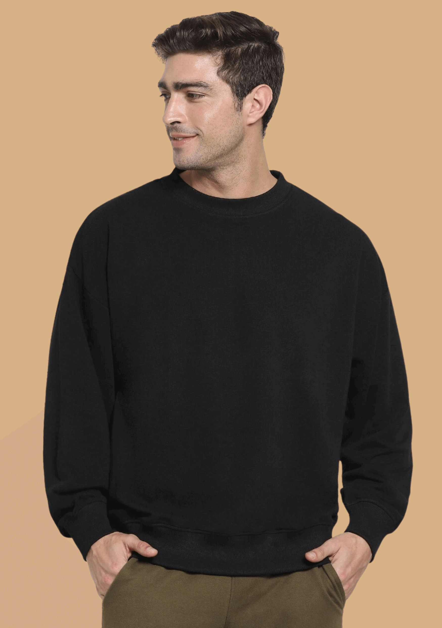 Revolution printed black color men's sweatshirt by offmint
