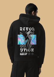 Revolution printed black hoodie by offmint