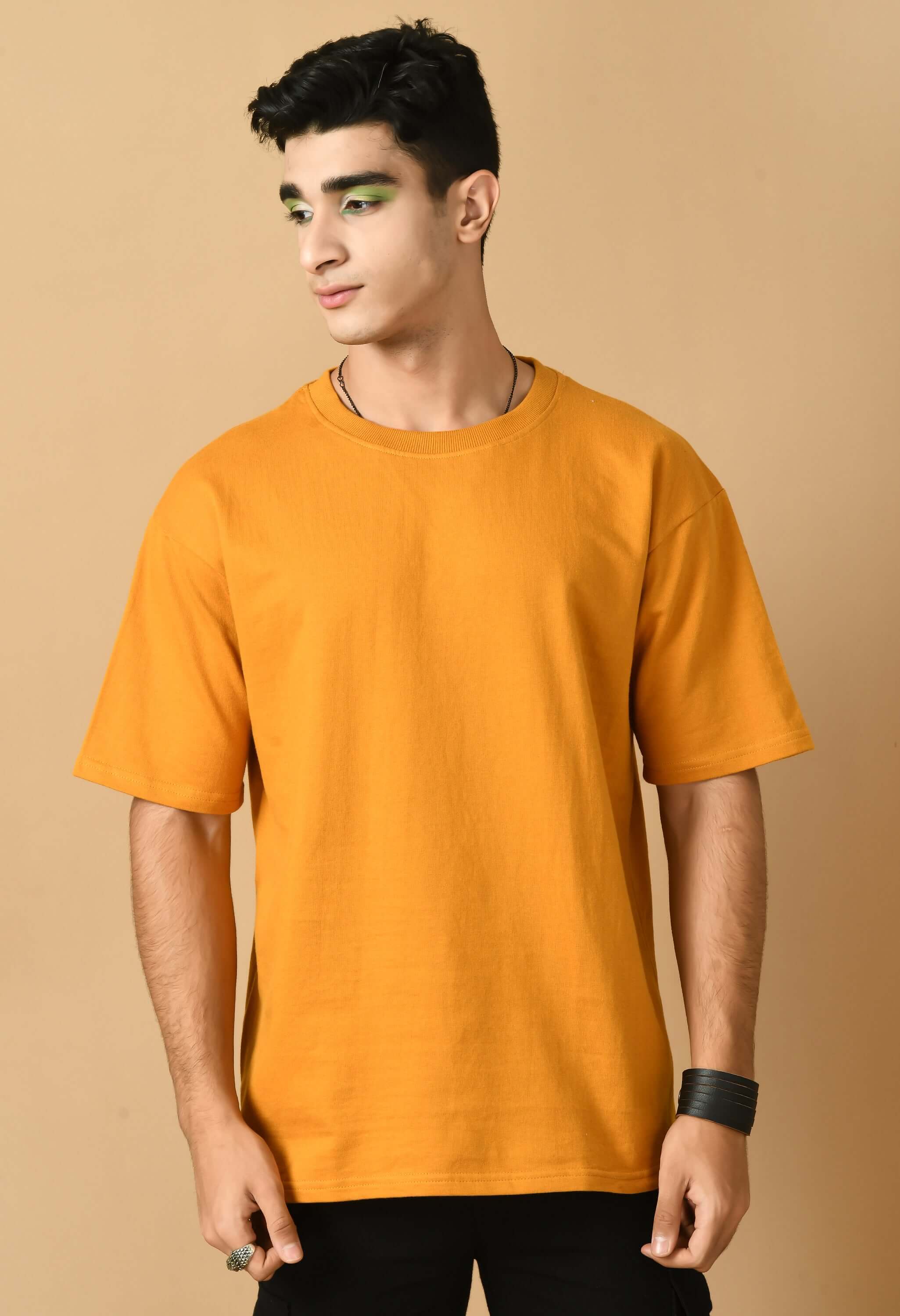 Revolution printed mustard oversized t-shirt by offmint