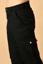 SIx pocket black color cargo by offmint