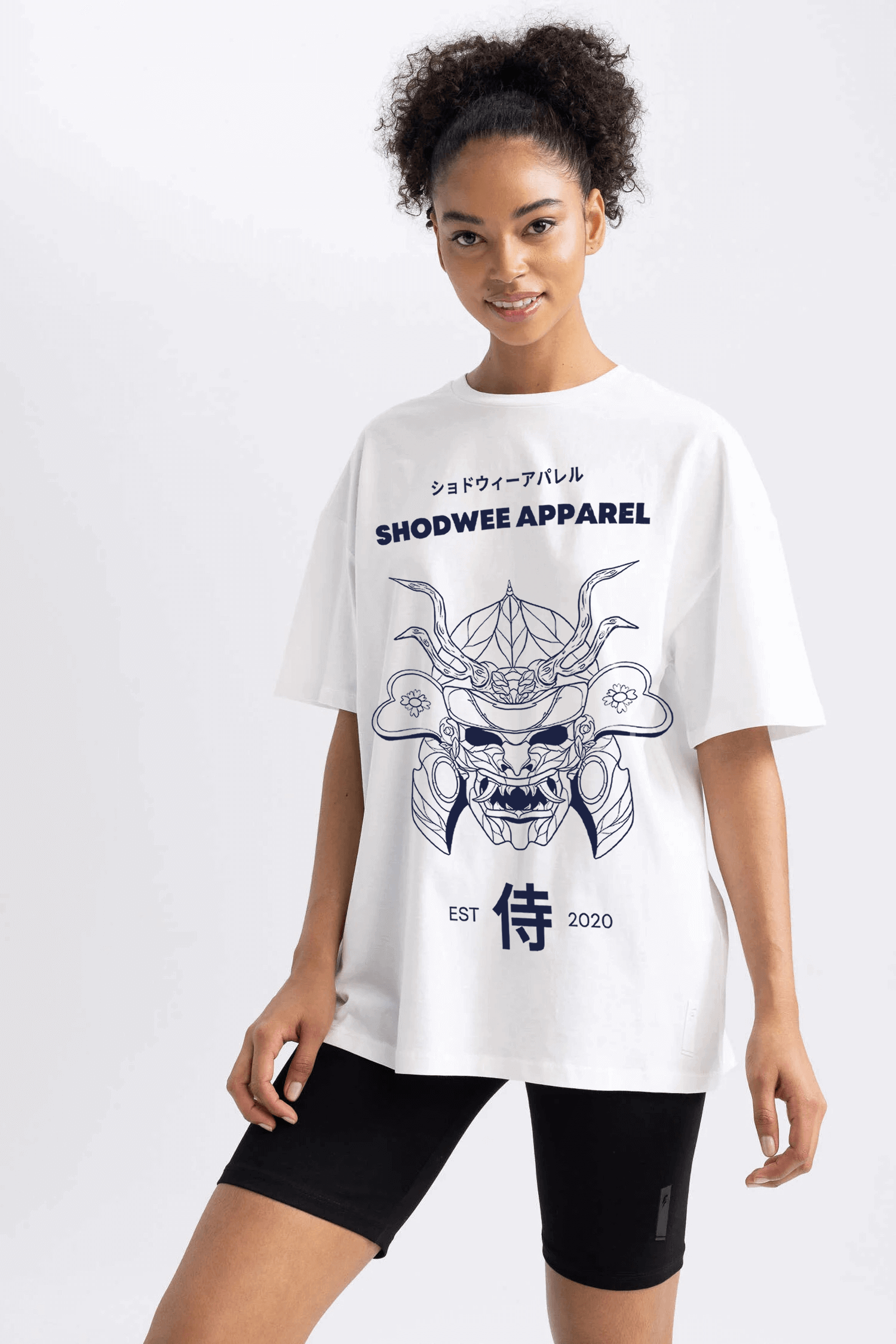 Shodwee apparel printed white oversized t-shirt by offmint
