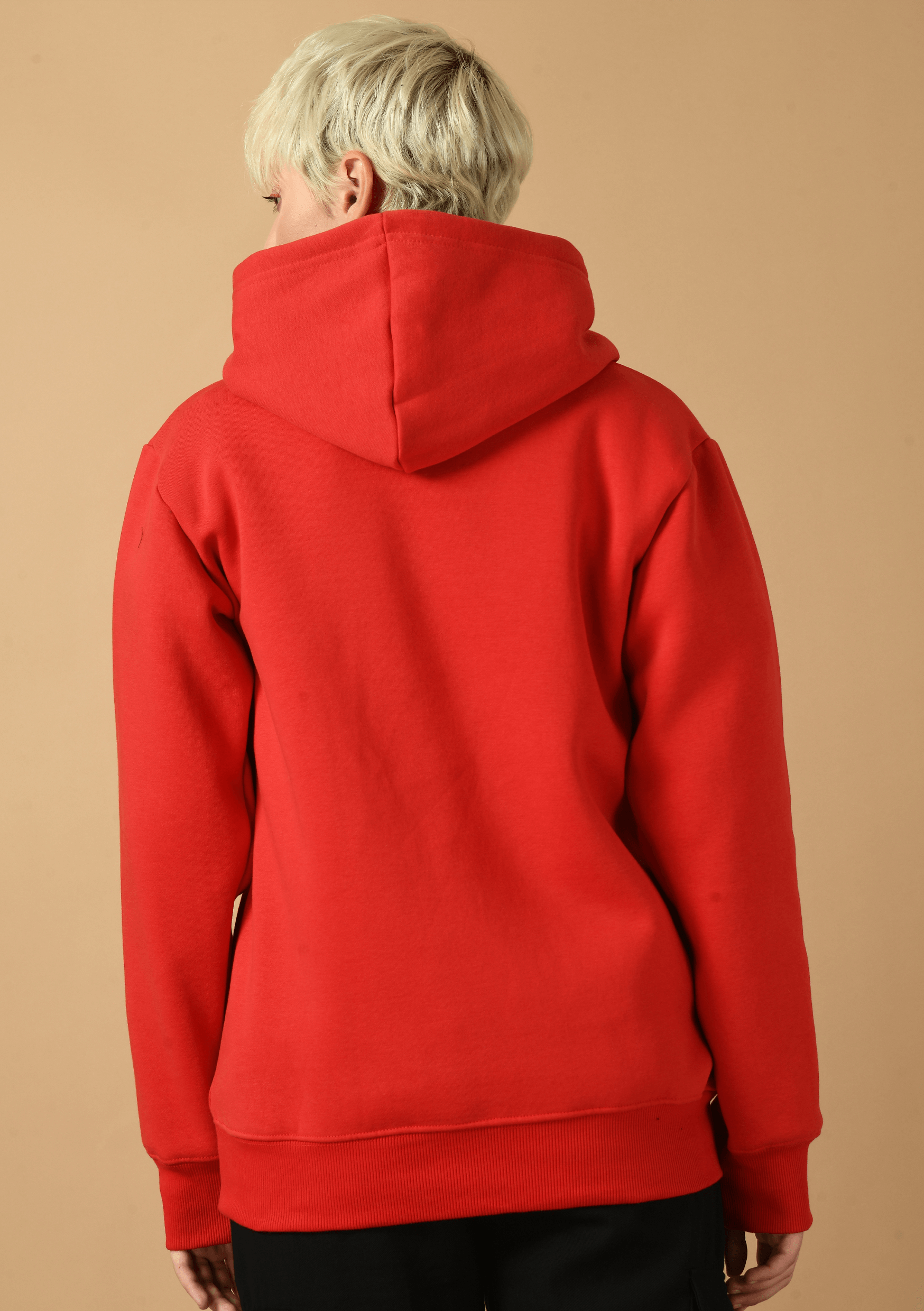 Skeleton printed red hoodie by offmint