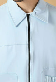 Sky blue men's bomber jacket by offmint