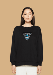 Star explorer printed black color sweatshirt by offmint