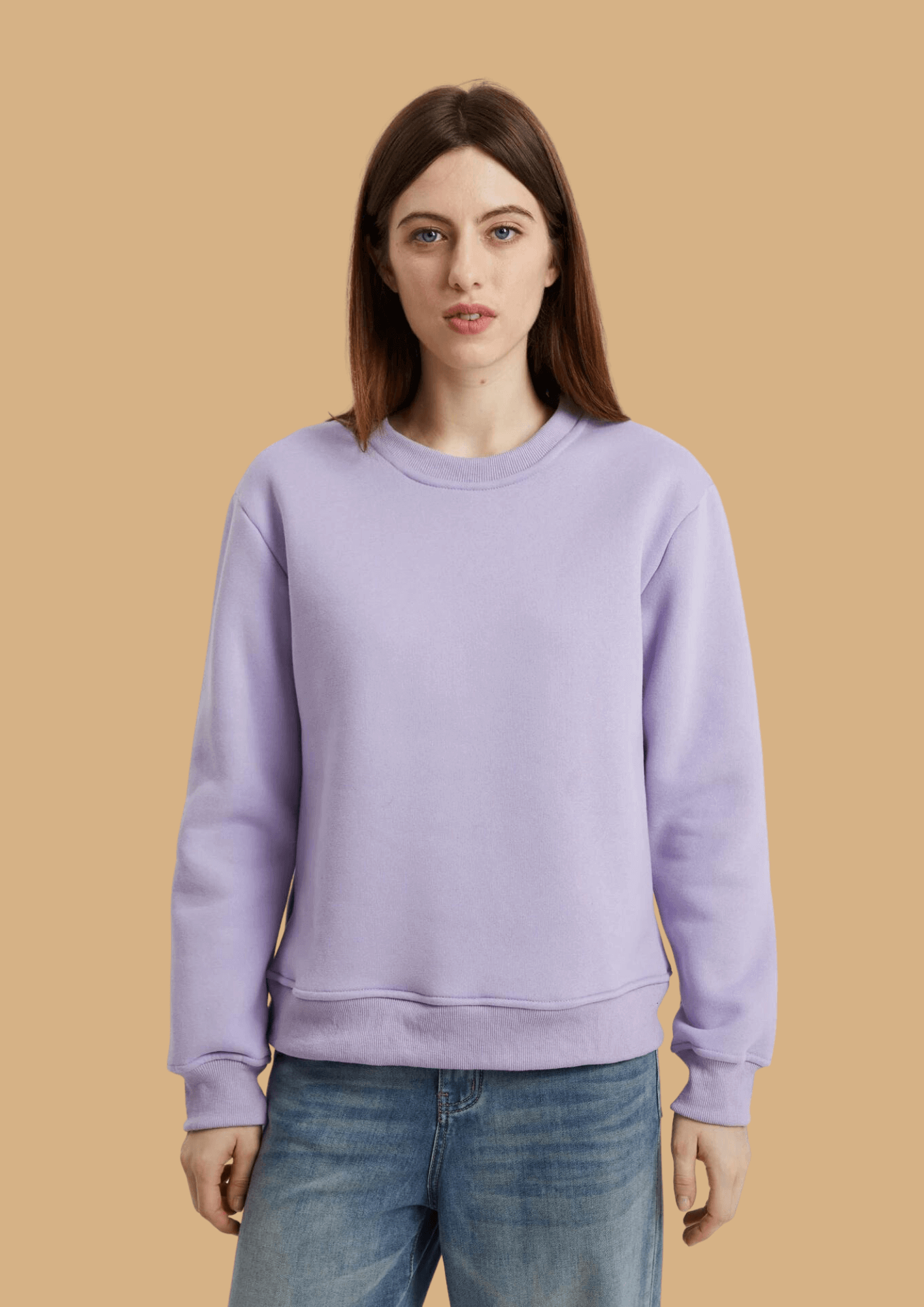 Street culture printed lavender color sweatshirt 