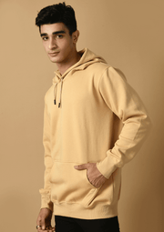 Street graffitti printed beige color hoodie 