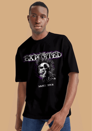 The exploited printed black oversized t-shirt by offmint