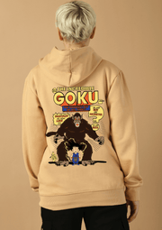 The incredible GOKU printed beige hoodie by offmint