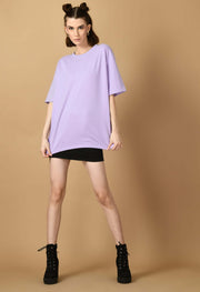 The incredible goku printed lavender oversized t-shirt by offmint