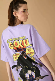 The incredible goku printed oversized t-shirt