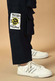 Twelve pocket black cargo 