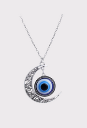 Silver-Plated Evil-Eye Chain Pendant For Men By Offmint