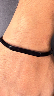 Midnight Crescent Stainless Steel Bracelet For Men