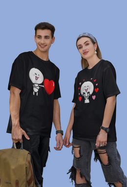 Soulmate Sync Oversized T-shirt By Offmint- Set of Two