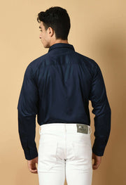 Vulture printed blue clubwear shirt 