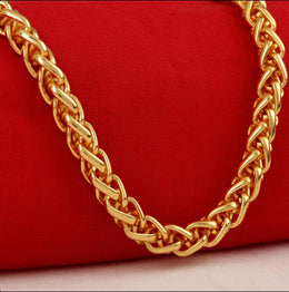 Gold Plated Stylish Golden Chain Necklace For men/women  by offmint