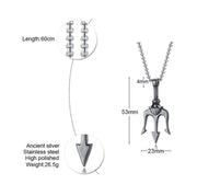 Greek Mythology Inspired - Poseidon's Trident Pendant Necklace - Unisex By Offmint