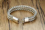 Silver Stainless Steel Bracelet For Men By Offmint