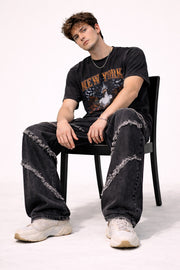 Black Riot Stitch Jeans