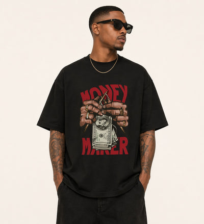 Premium Money Maker Graphic Oversized Tshirt