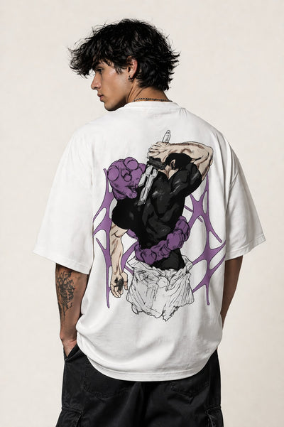 Premium White Anime Graphic Tshirt