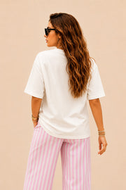 Stylish Pup Graphic Print Tee