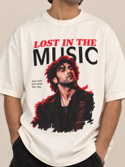 Lost in the Music Oversized T-Shirt – Off White