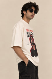 Lost in the Music Oversized T-Shirt – Off White