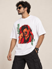Money Follows My Brother Oversized T-Shirt – White