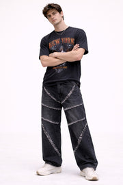Black Riot Stitch Jeans
