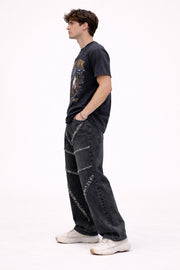 Black Riot Stitch Jeans