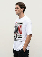 Premium White Drift King Oversized Tshirt