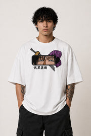 Premium White Anime Graphic Tshirt