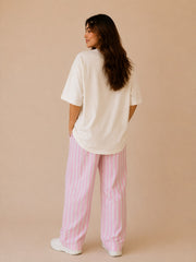 Pink Angel Stitch Oversized T-Shirt