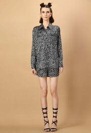 White black line women's co-ord set by offmint