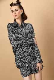 White lines black co-ord set by offmint