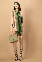 Women's green line color co-ord set