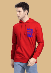 Anything Printed Red Hoodie By Offmint