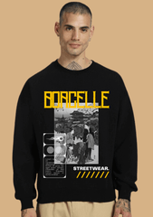 Borcelle Printed Black Sweatshirt By Offmint