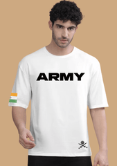 Army Printed Oversized T-Shirt By Offmint
