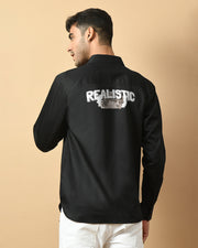 Realistic Printed Black ClubWear Shirt By Offmint