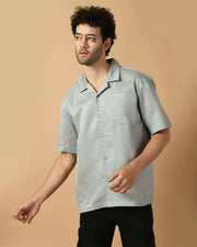 Grey Bubble Half Sleeves Bubble Shirt By Offmint