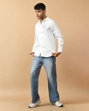 Deer Printed White ClubWear Shirts By Offmint