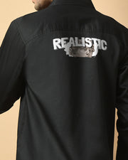 Realistic Printed Black ClubWear Shirt By Offmint