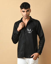 Venom Printed Black Shirt By Offmint