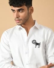 Aries Zodiac Sign White  ClubWear Shirt By Offmint