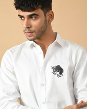 Taurus Zodiac Sign White Shirt By Offmint