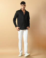 Realistic Printed Black ClubWear Shirt By Offmint